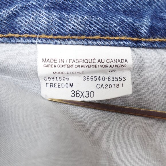 Vintage 90s Tommy Hilfiger Baggy Freedom Jeans Men's 37x30 Made in Canada - Picture 4 of 12